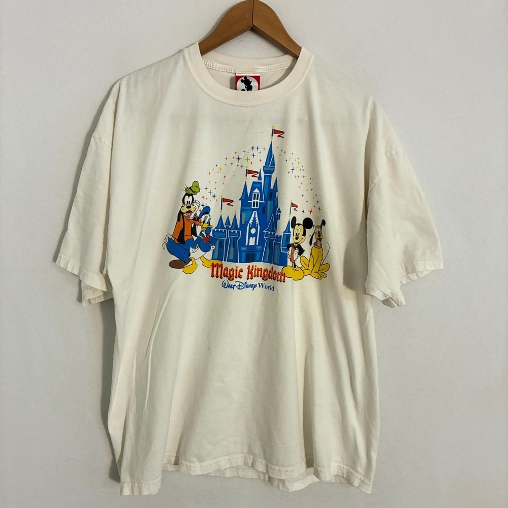 Vtg Mickey Inc Walt Disney World Magic Kingdom Castle Shirt Fits Mens XL Tee Y2K